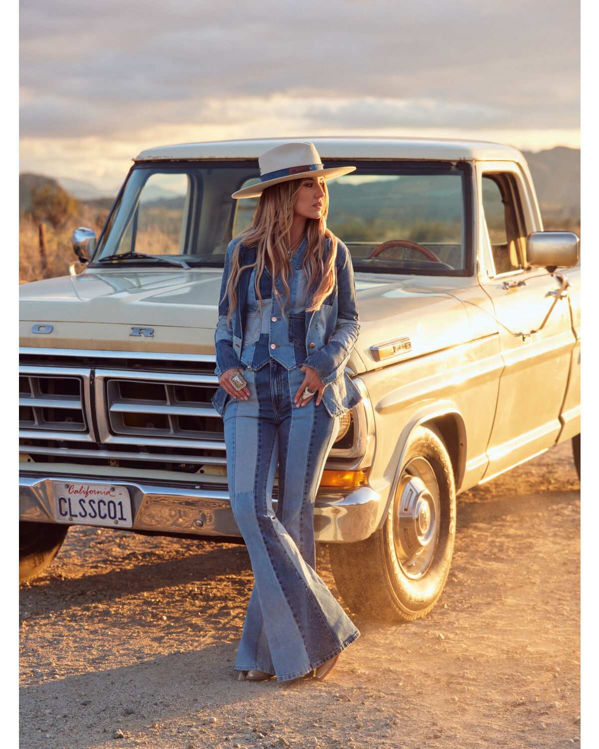 Image #1 - Wrangler X Lainey Wilson Women's High Rise Patchwork Flare Stretch Denim Jeans, , hi-res