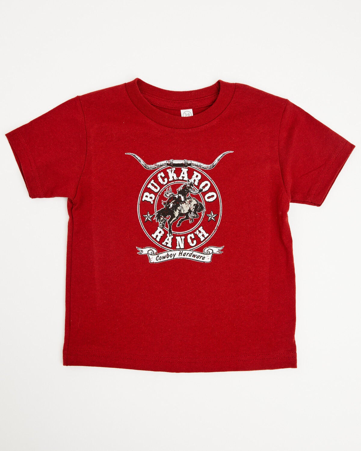 Cowboy Hardware Toddler Boys' Buckaroo Ranch Short Sleeve Graphic T-Shirt, Red, hi-res