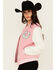 Image #2 - Urban Republic Women's Varsity Jacket, Pink, hi-res