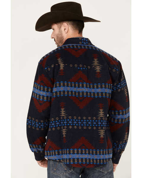 Image #4 - Outback Trading Co Men's Elliot Southwestern Print Jacket, Navy, hi-res