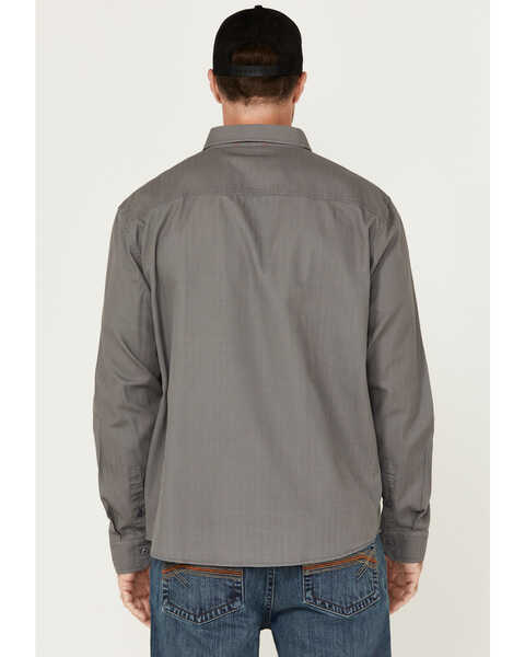 Image #4 - Hawx Men's Long Sleeve Button-Down Work Shirt , Medium Grey, hi-res