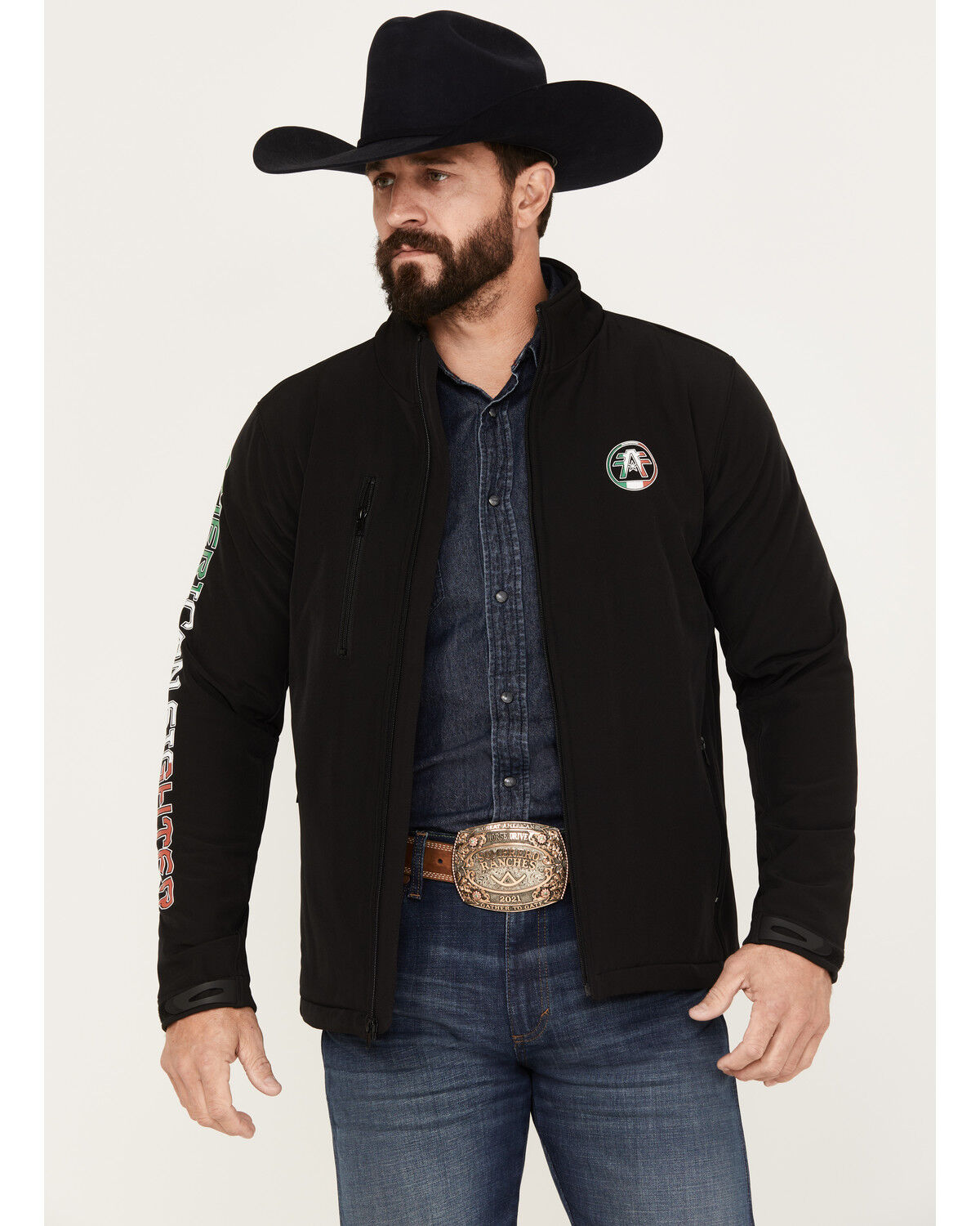 Image #1 - American Fighter Men's Plateau Softshell Jacket, Black, hi-res