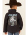 Image #4 - Cowboy Hardware Boys' Dark Brown Live Wild Embroidered Zip-Front Poly Shell Jacket , , hi-res