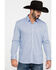 Image #5 - Scully Signature Soft Series Men's X Geo Print Long Sleeve Western Shirt, Blue, hi-res