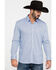 Image #5 - Scully Signature Soft Series Men's X Geo Print Long Sleeve Western Shirt , Blue, hi-res