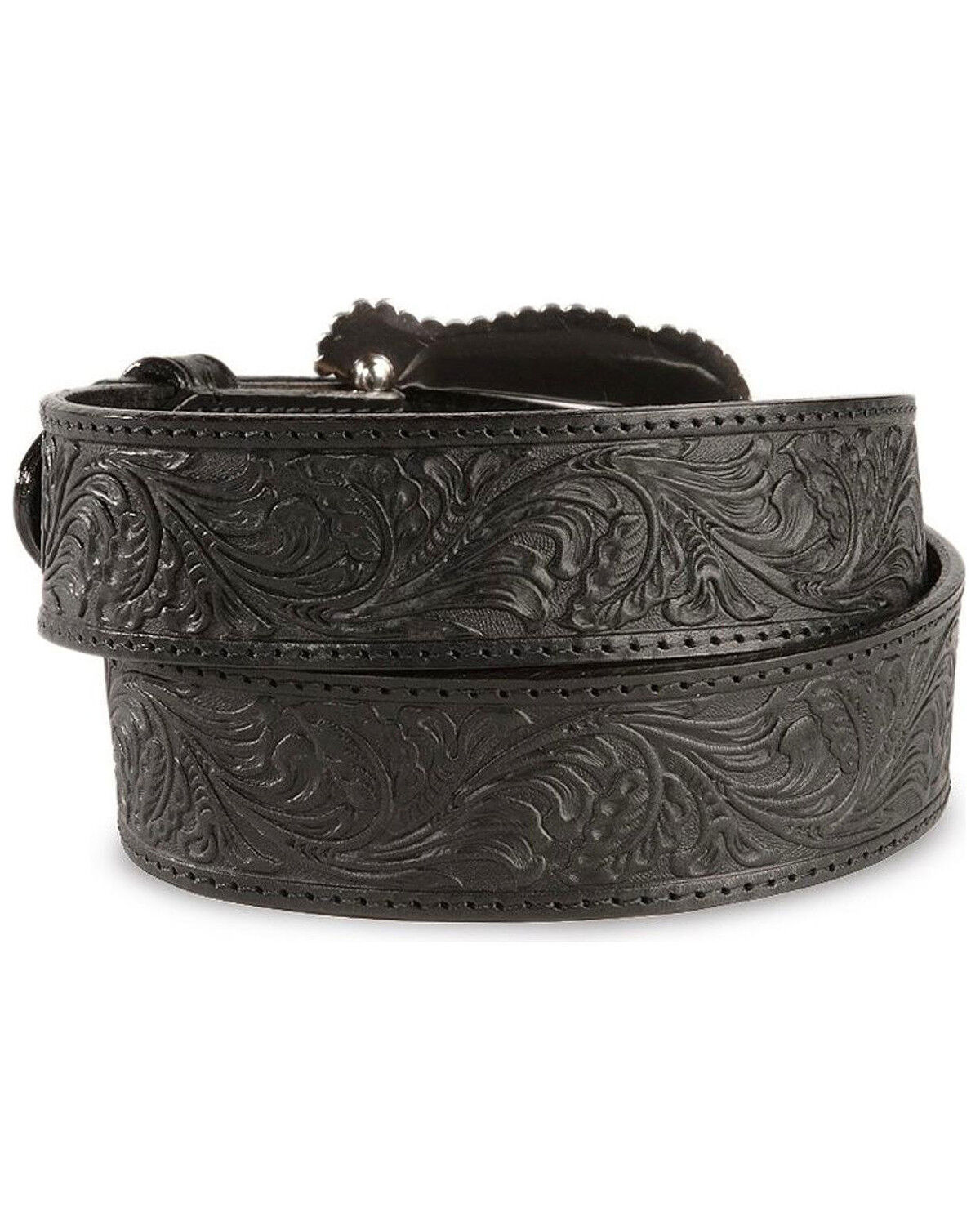 Image #3 - Tony Lama Women's Layla Leather Belt, Black, hi-res