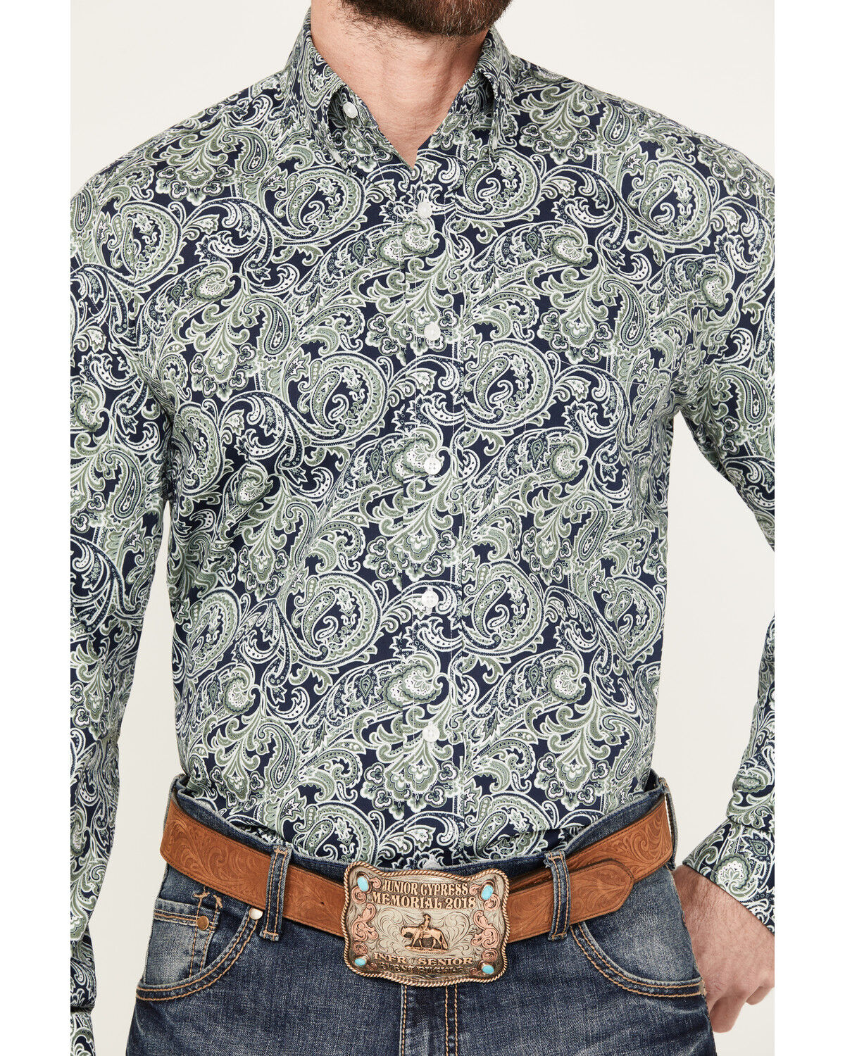 Image #3 - Stetson Men's Paisley Print Long Sleeve Button Down Western Shirt, , hi-res