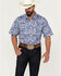 Image #1 - Wrangler 20X Men's Advanced Comfort Floral Print Short Sleeve Snap Western Shirt, Purple, hi-res