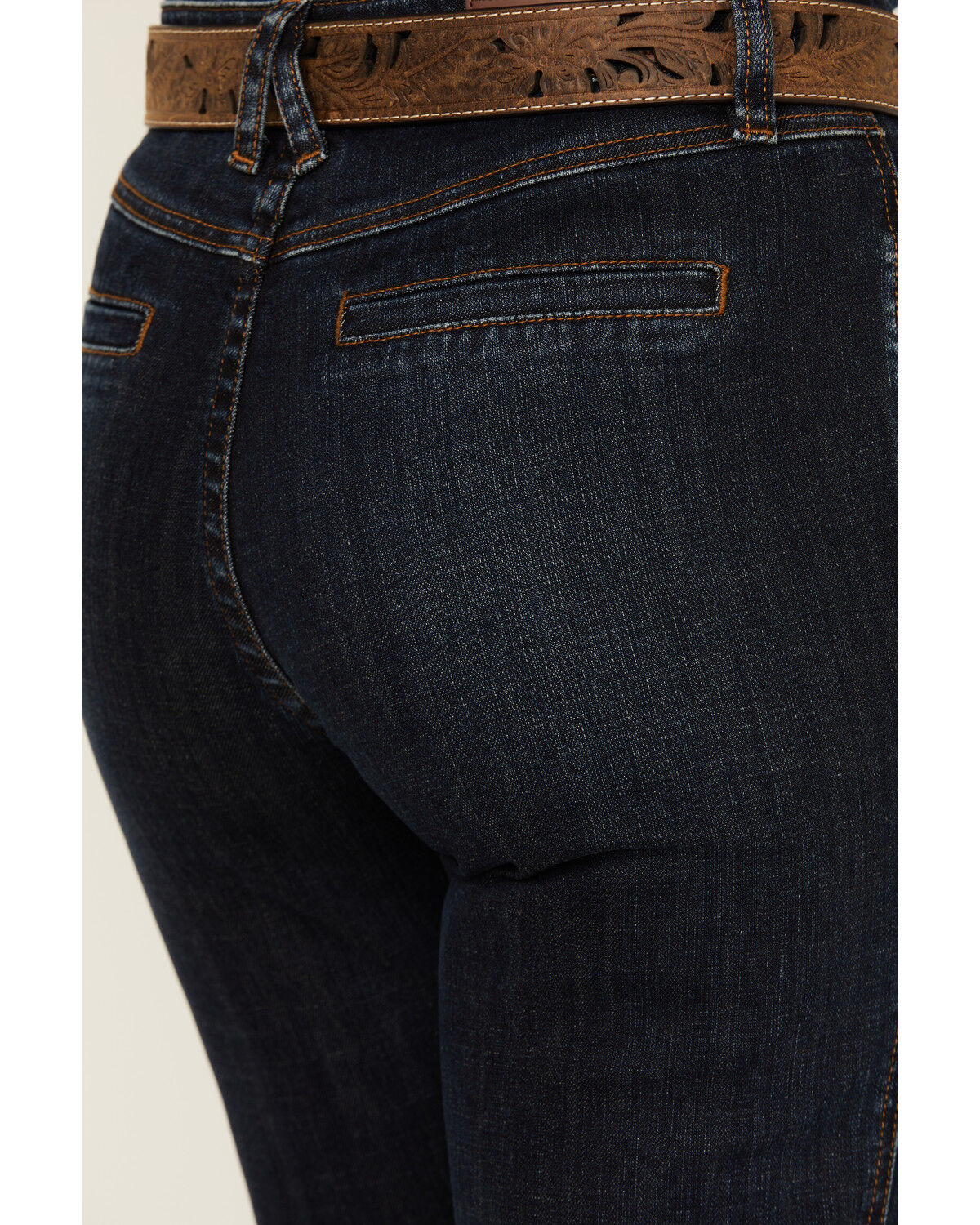 Image #4 - Rock & Roll Denim Women's Dark Wash High Rise Trouser Stretch Denim jeans, Dark Wash, hi-res