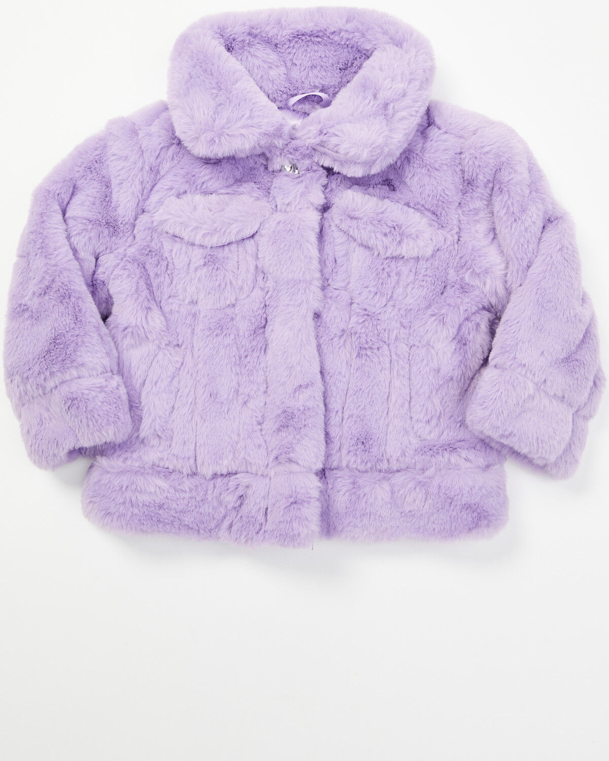 Image #1 - Urban Republic Infant Girls' Faux Fur Snap Jacket, Light Purple, hi-res