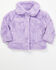 Image #1 - Urban Republic Infant Girls' Faux Fur Snap Jacket, Light Purple, hi-res