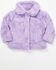 Image #1 - Urban Republic Infant Girls' Faux Fur Snap Jacket , Light Purple, hi-res