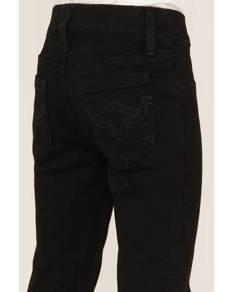 Image #4 - Shyanne Little Girls' Pull On Flare Jeans, Black, hi-res