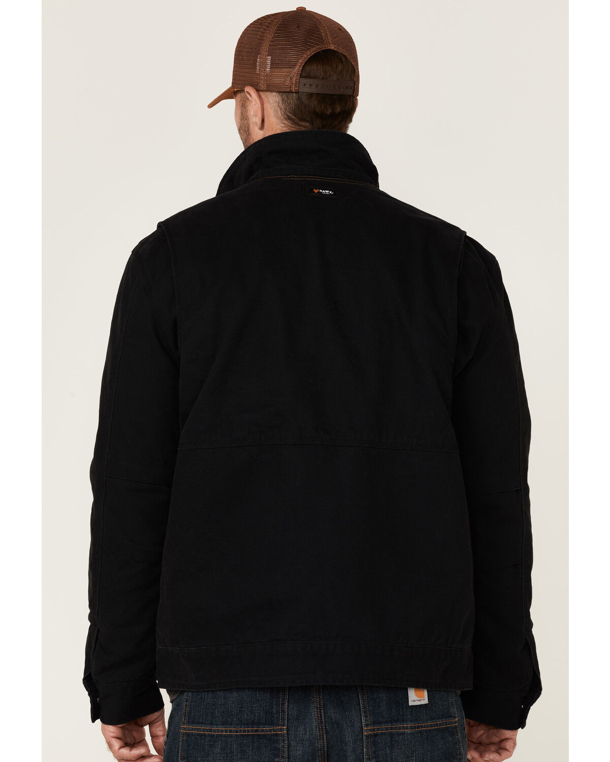 Image #5 - Hawx Men's Black Crawford Weathered Insulated Zip-Front Work Jacket, Black, hi-res