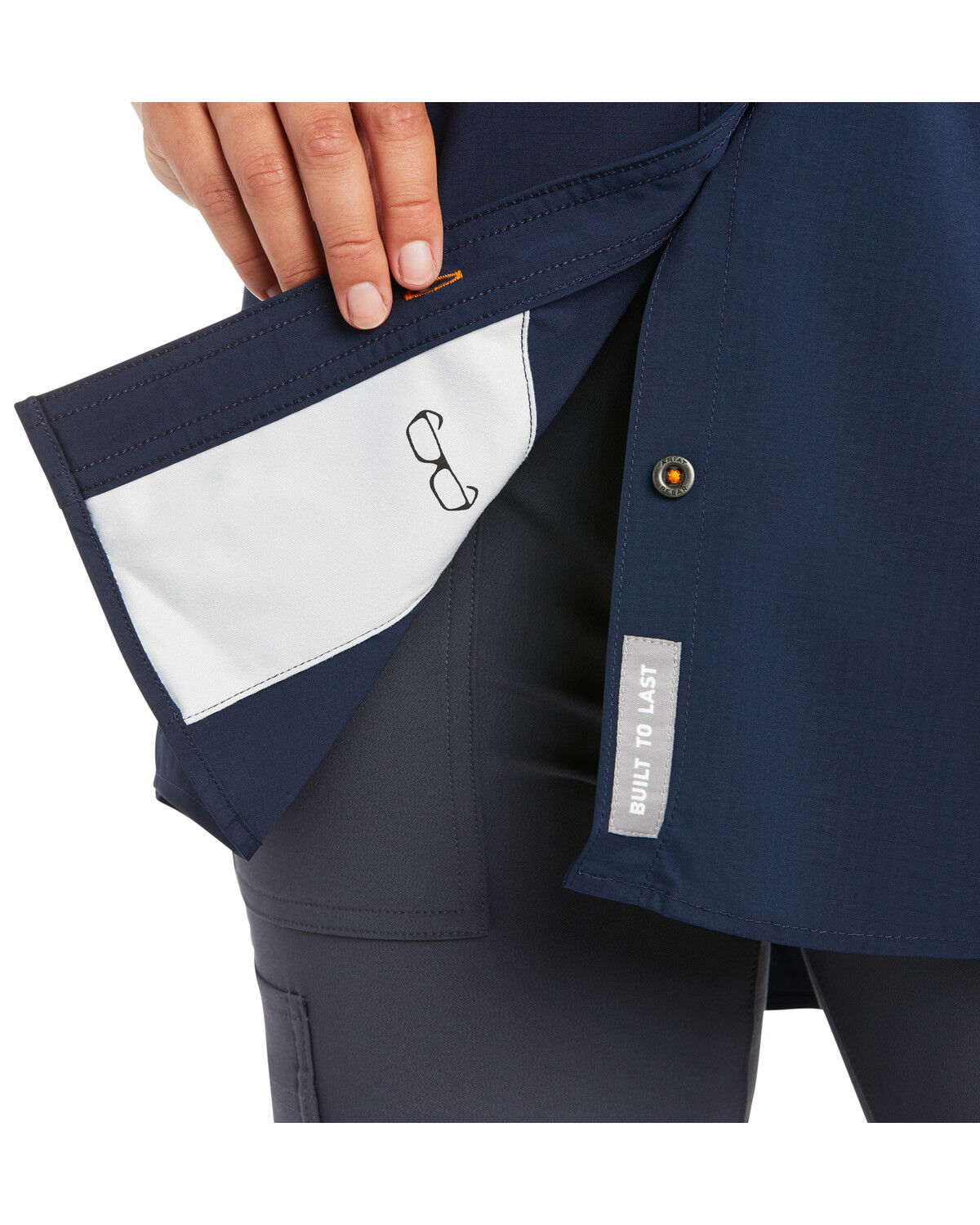 Image #4 - Ariat Women's Rebar Made Tough VentTEK DuraStretch Work Shirt, Navy, hi-res