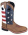 Image #1 - Smoky Mountain Women's 10" Stars and Stripes Western Boots - Broad Square Toe, Distressed Brown, hi-res