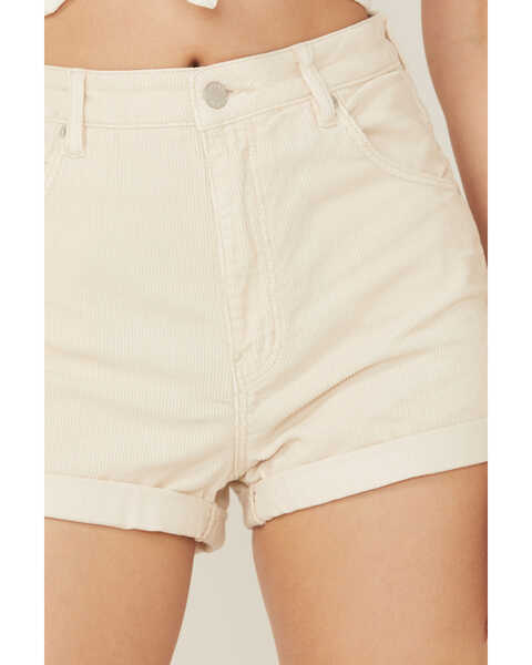 Image #2 - Rolla's Women's High Rise Corduroy Dusters Slim Shorts , Sand, hi-res