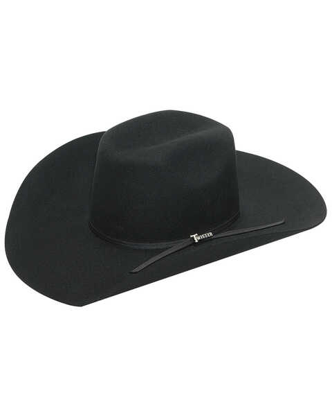 Image #1 - Twister 2X Felt Cowboy Hat, Black, hi-res