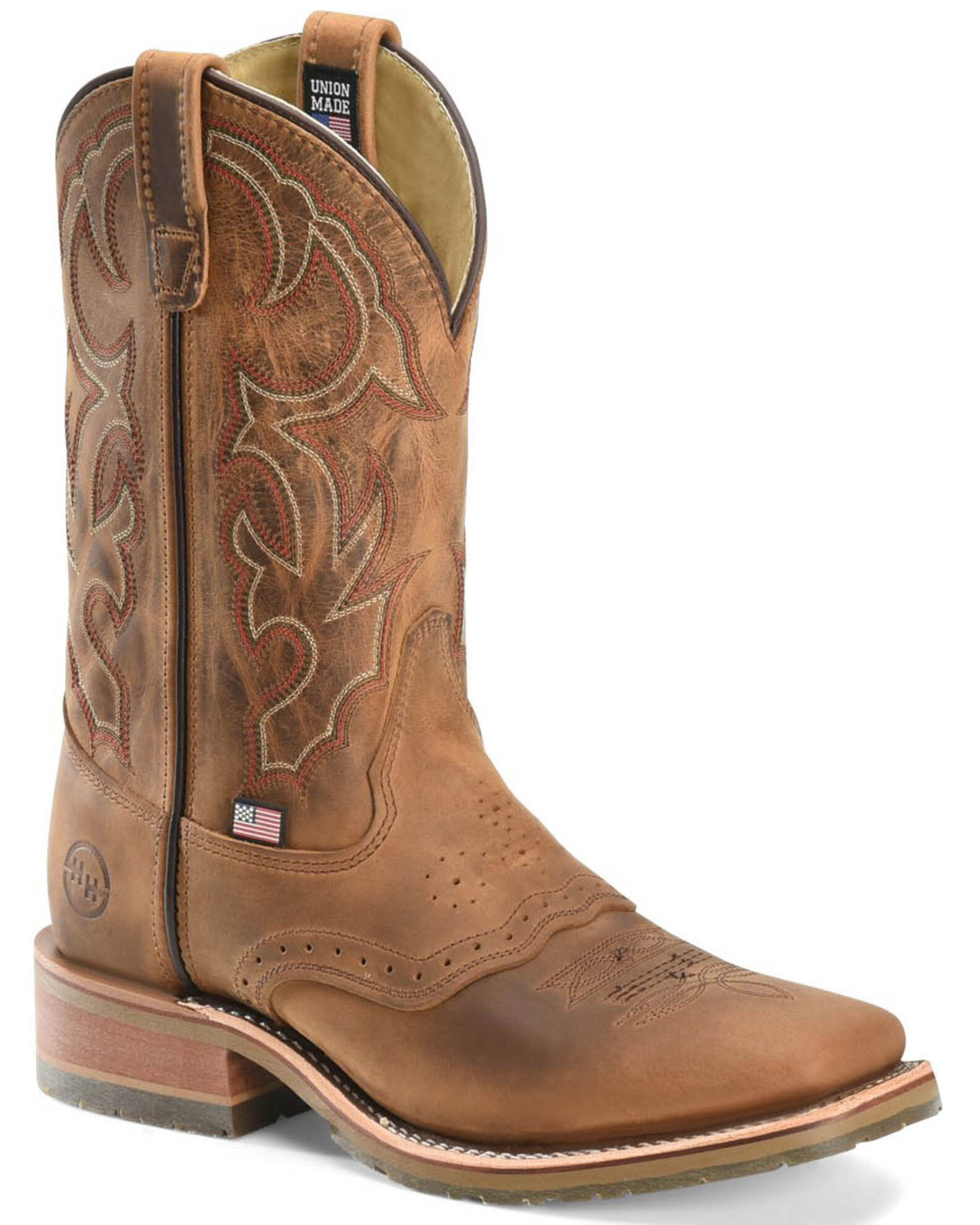 Double H Men s I.C.E. Saddle Vamp Western Work Boots Broad Square Toe Sheplers