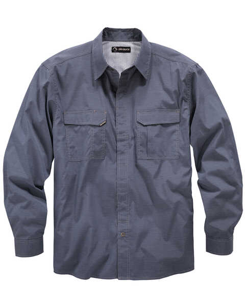 Dri Duck Men's Field Long Sleeve Work Shirt - Big & Tall , Dark Blue, hi-res