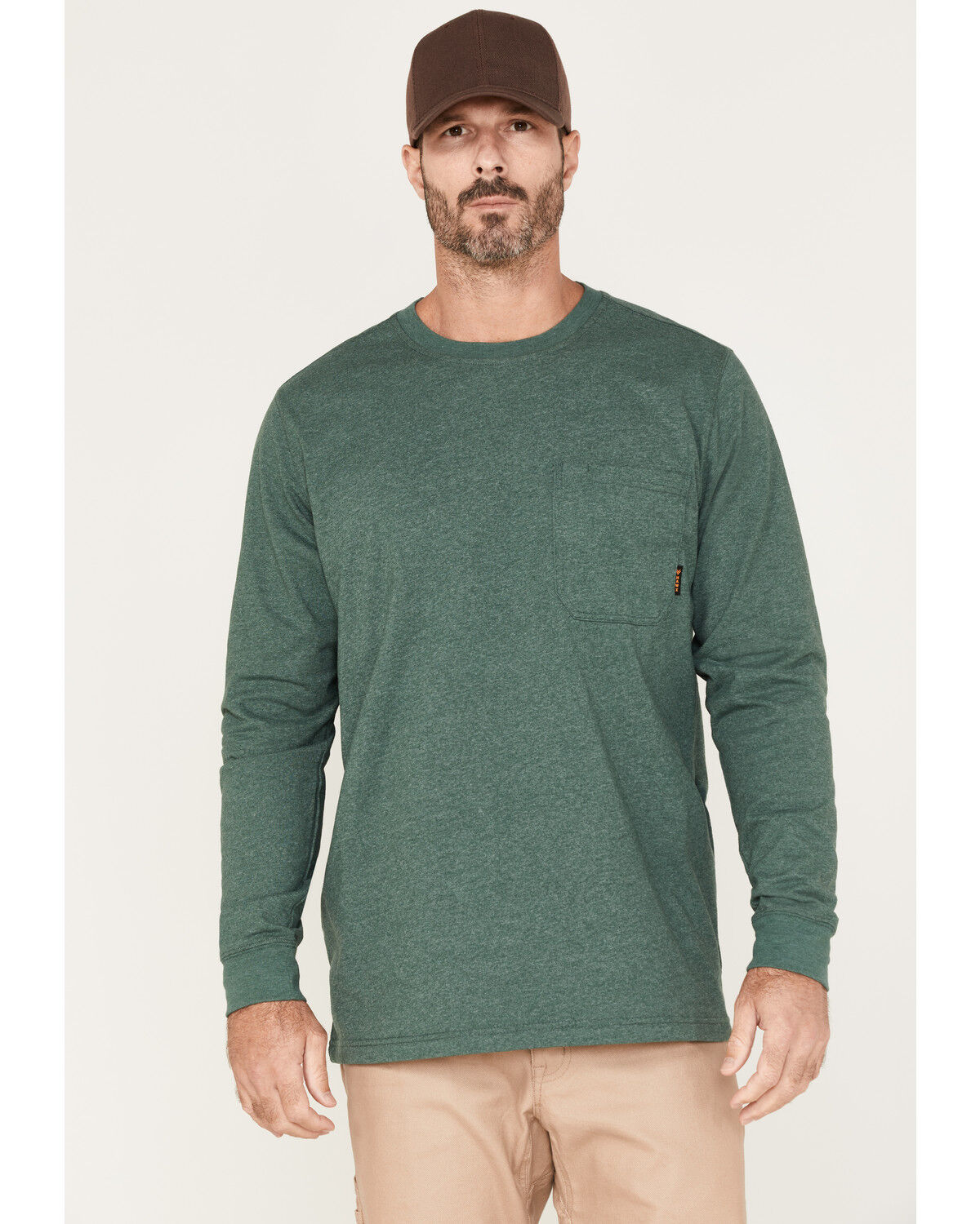 Image #1 - Hawx Men's Forge Work Pocket T-Shirt, Dark Green, hi-res