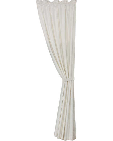 Image #1 - HiEnd Accents Newport White Linen Curtain, White, hi-res