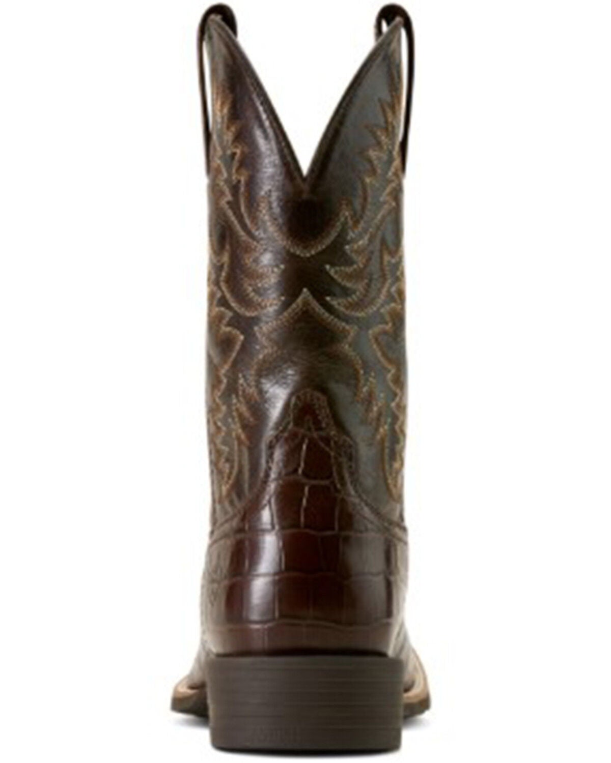 Image #5 - Ariat Men's Sport Crocodile Print Performance Western Boots - Broad Square Toe, Chocolate, hi-res