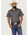 Image #1 - Gibson Trading Co Men's Rain Down Medallion Print Short Sleeve Button-Down Western Shirt, Navy, hi-res