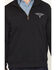 Image #3 - Wrangler Men's Solid Steer Head 1/4 Zip Pullover, Black, hi-res