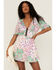 Image #1 - Beyond The Radar Women's Mixed Floral Print Corset Mini Dress, Cream, hi-res