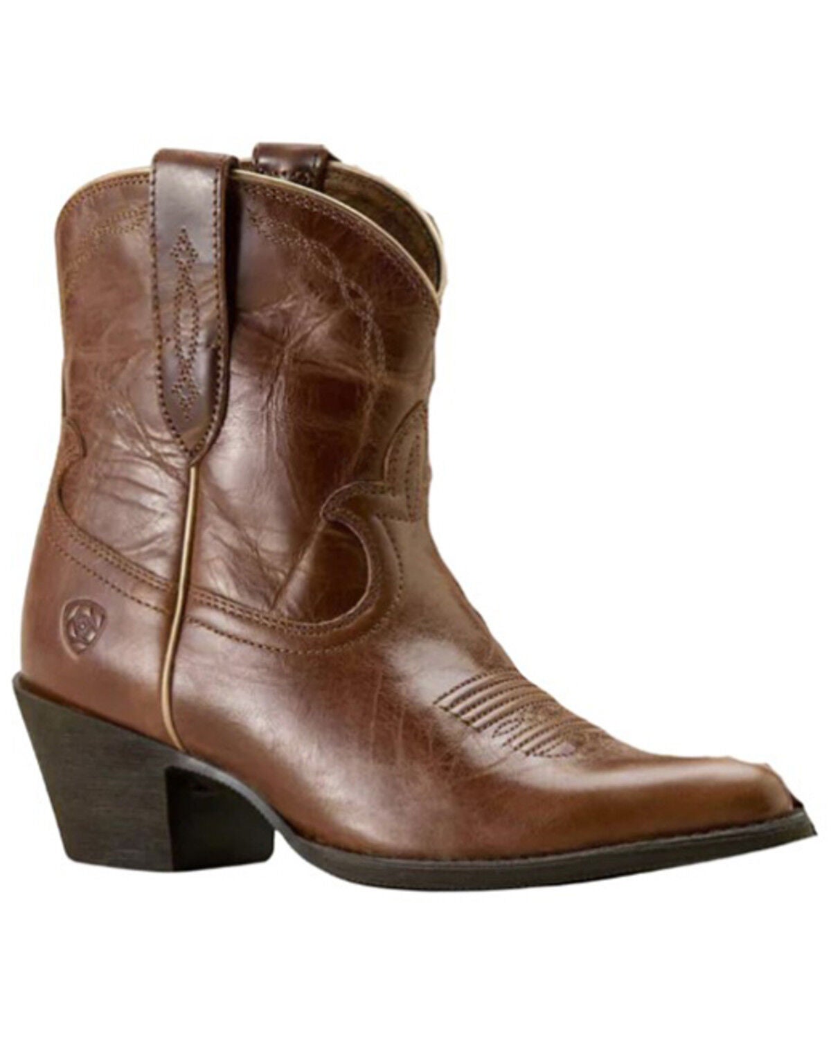 Image #1 - Ariat Women's Maggie Western Booties - Round Toe, Brown, hi-res