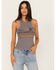 Cleo + Wolf Women's Mixed Drinks Graphic Tank , Steel, hi-res