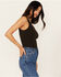 Image #2 - People of Leisure Women's Hollie One Shoulder Tank, Black, hi-res