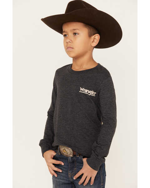 Image #2 - Wrangler Boys' Sunset Outline Logo Graphic Long Sleeve T-Shirt, , hi-res