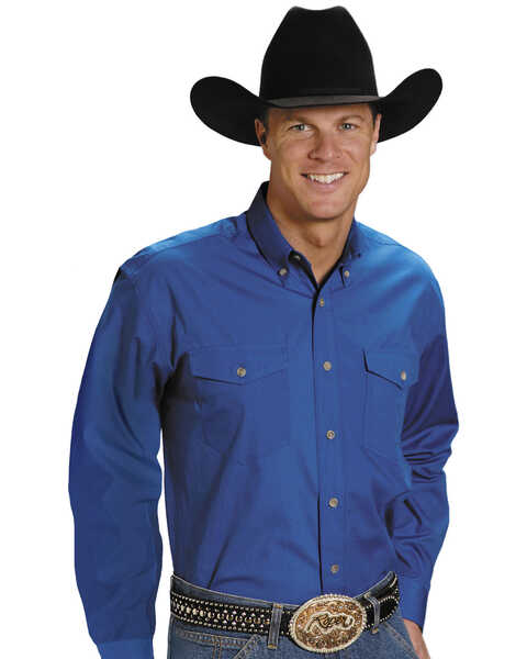 Roper Men's Solid Poplin Long Sleeve Western Shirt - Big & Tall | Sheplers