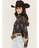 Image #2 - Cowgirl Hardware Women's Cowgirl Conversation Print Long Sleeve Snap Stretch Western Shirt, Black, hi-res