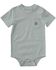 Image #1 - Carhartt Infant Boys' Logo Pocket Short Sleeve Onesie, Light Green, hi-res