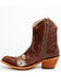 Image #3 - Liberty Black Women's Loren Floral Embroidered Western Fashion Booties - Round Toe, Brown, hi-res