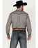 Image #4 - Cowboy Hardware Men's Barbed Wire Print Long Sleeve Snap Western Shirt, Grey, hi-res