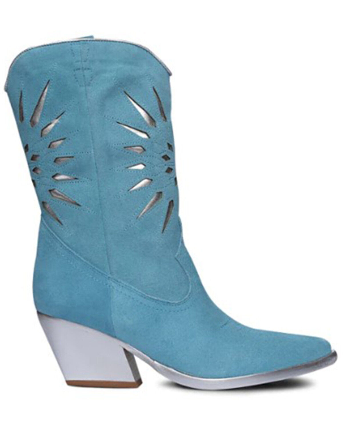 Image #2 - Golo Women's Mae Western Boots - Snip Toe, Blue, hi-res