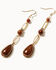 Image #2 - Shyanne Women's Summer Moon Antique Gold Chain Drop Earrings, Gold, hi-res
