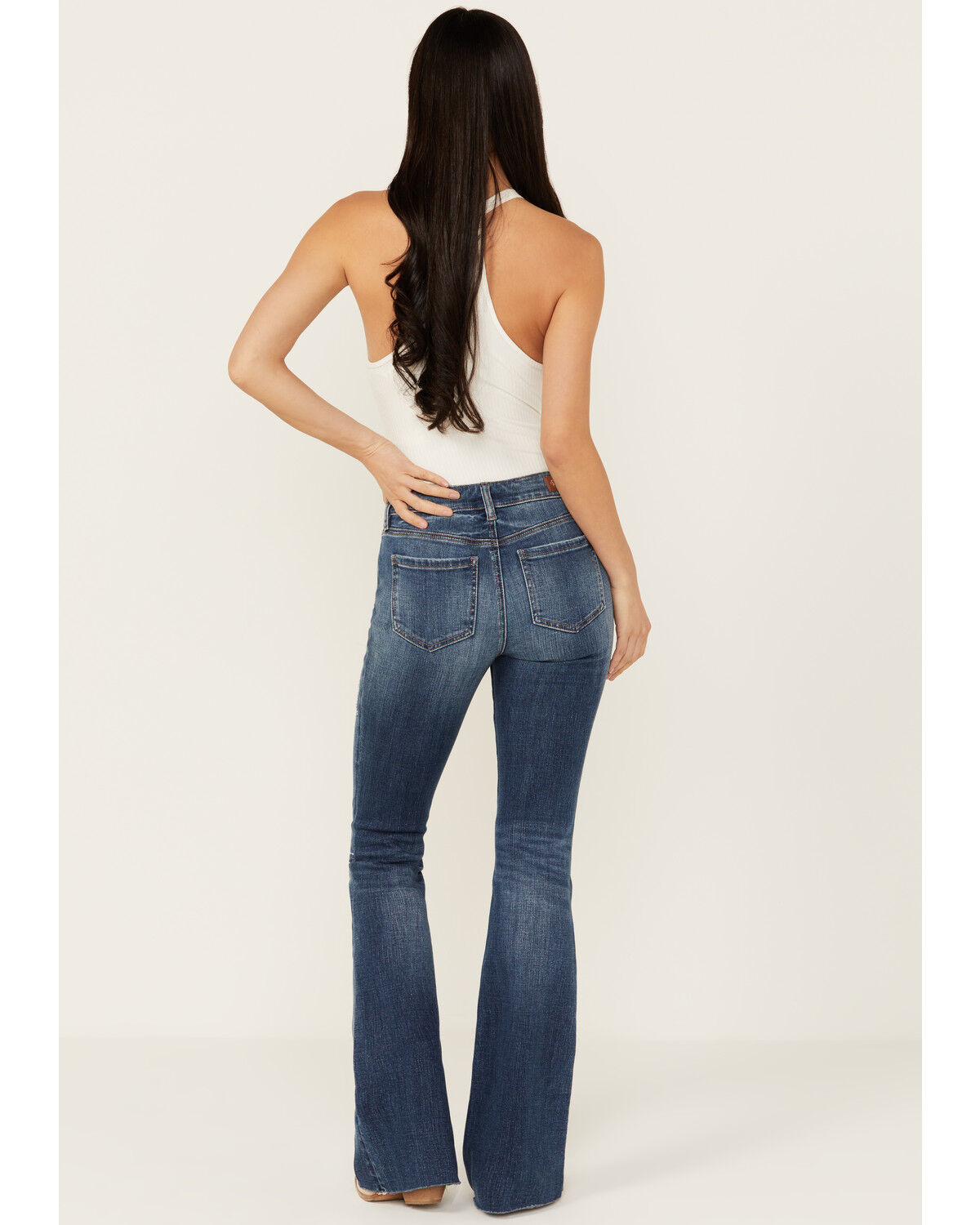 Image #3 - Shyanne Women's Delaney Dark Wash Mid Rise Rebel Embellished Bootcut Jeans, Dark Wash, hi-res