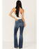 Image #3 - Shyanne Women's Delaney Dark Wash Mid Rise Rebel Embellished Bootcut Jeans, Dark Wash, hi-res