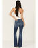 Image #3 - Shyanne Women's Delaney Dark Wash Mid Rise Rebel Embellished Bootcut Jeans , Dark Wash, hi-res