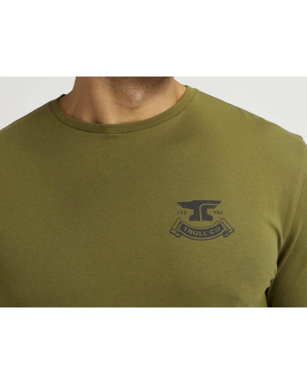 Image #3 - Troll Co Men's Haggler Long Sleeve Graphic Shirt, Olive, hi-res