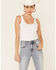 Image #2 - Rock & Roll Denim Women's Frayed Hem Bell Bottom Jeans, , hi-res