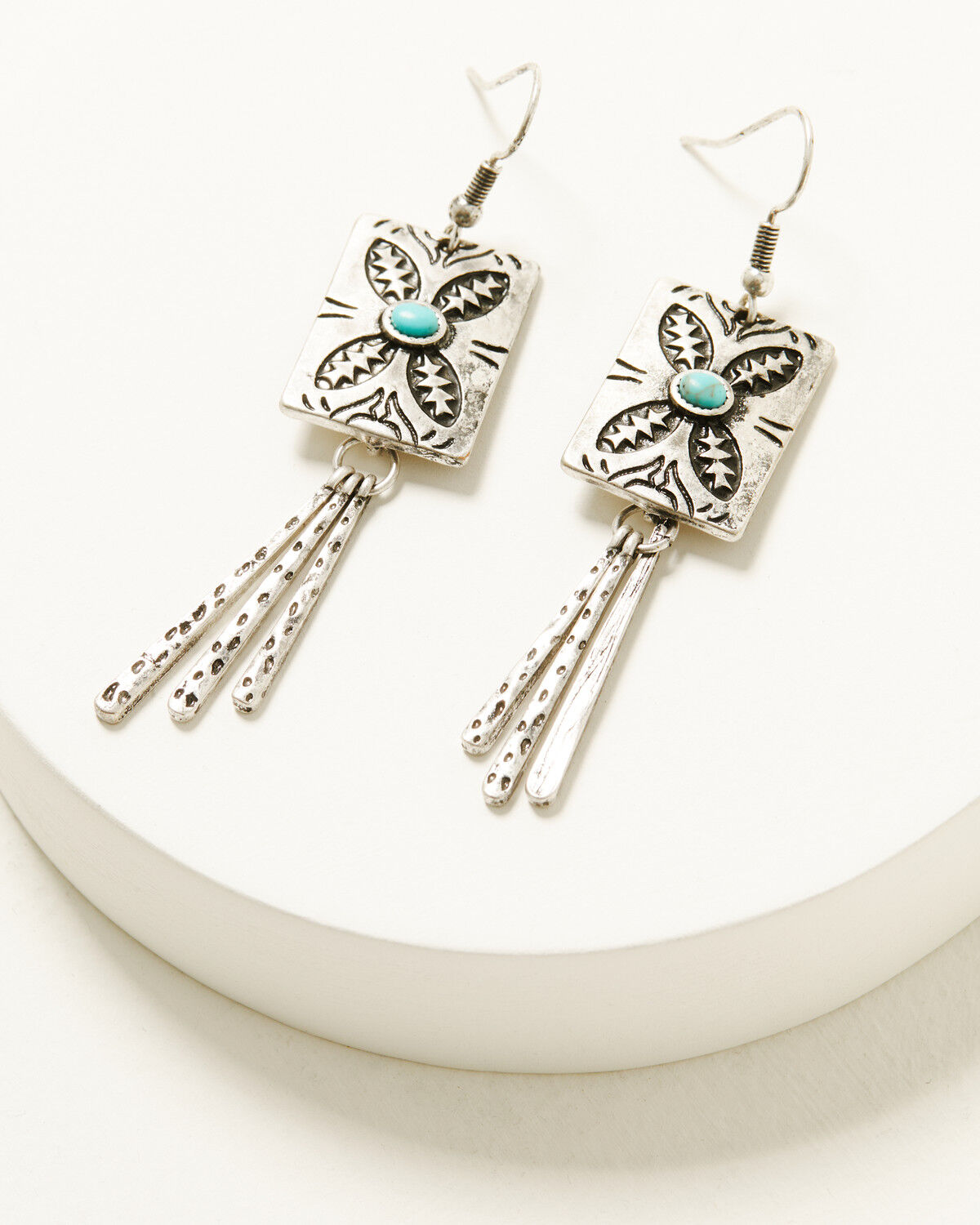 Image #1 - Shyanne Women's Wildheart Concho Earrings, Silver, hi-res