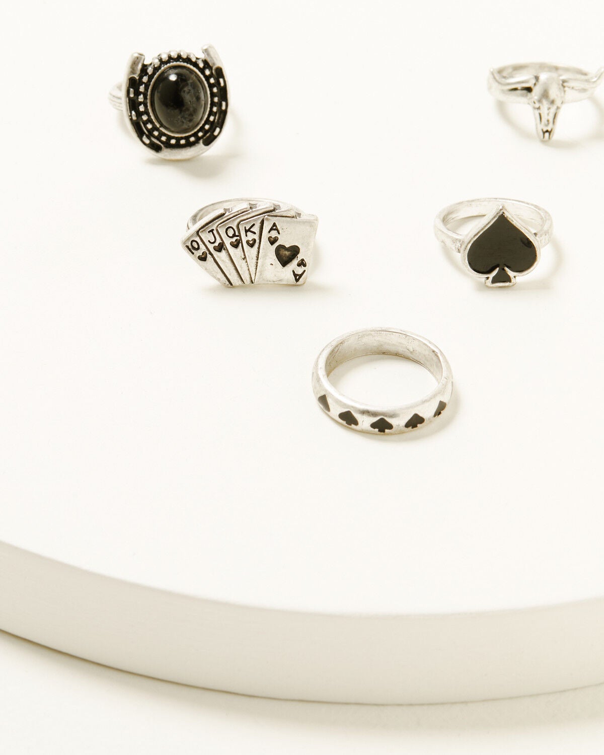 Idyllwind Women's Dresden Spade Ring Set - 5 Piece, Silver, hi-res