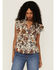Revel Women's Floral Blouse, Natural, hi-res