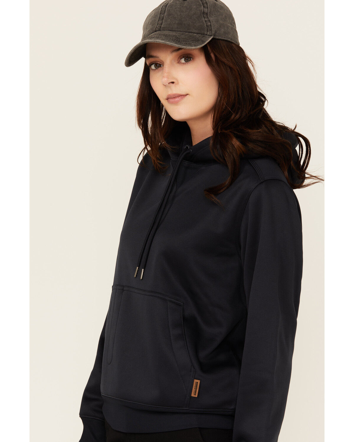 Image #2 - Lucky Brand Workwear Workwear Women's Fleece Hoodie, Navy, hi-res